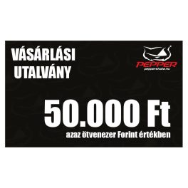 Pepper vásárlási utalvány 50.000 Ft.