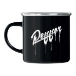 Pepper fém bögre graffhead black (white)
