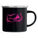Pepper fém bögre graffhead black (pink)