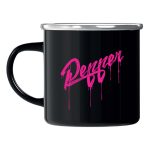 Pepper fém bögre graffhead black (pink)