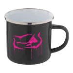 Pepper fém bögre graffhead black (pink)