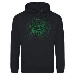 Pepper hoodie crash head black/neon green