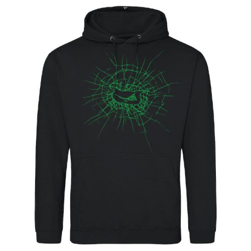 Pepper hoodie crash head black/neon green