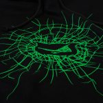 Pepper hoodie crash head black/neon green