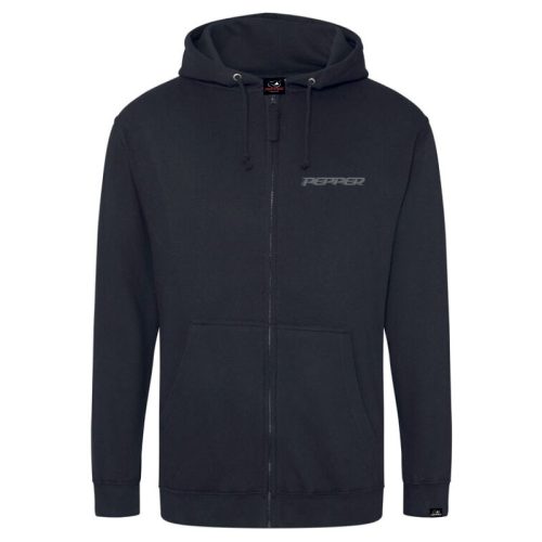 Pepper hoodie zip sliderhead black