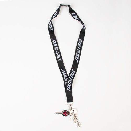 Santa Cruz Lanyards Strip Logo black