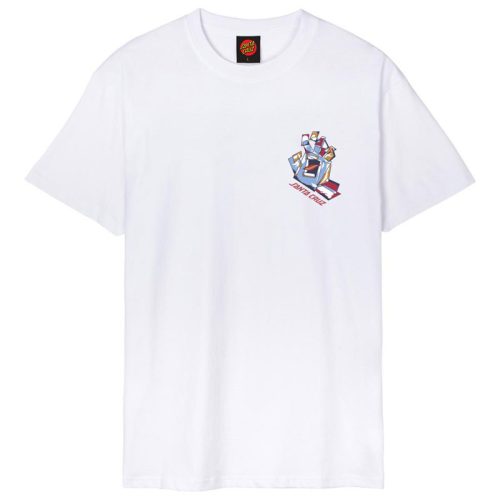 Santa Cruz tee Screaming Scratched Hand Strip white