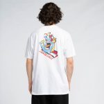 Santa Cruz tee Screaming Scratched Hand Strip white