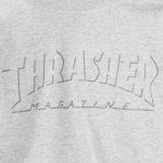 Thrasher Crew Shadow Mag Logo Heather Gray