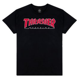 Thrasher tee outlined black